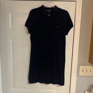Polo by Ralph Lauren Women's Navy Dress with Red Logo